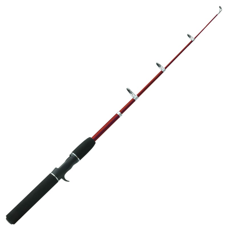 Zebco Z-Cast Casting Fishing Rod, Extendable 17-Inches to 5-Foot 6-Inch Telescopic Durable Z-Glass Fishing Pole, Comfortable EVA Rod Handle, Shock-Ring Guides, Medium Power, Red - Image 1